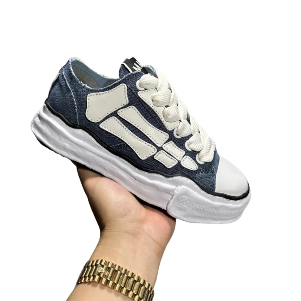 Rick Owens DRKSHDW Denim Sneakers Blue White