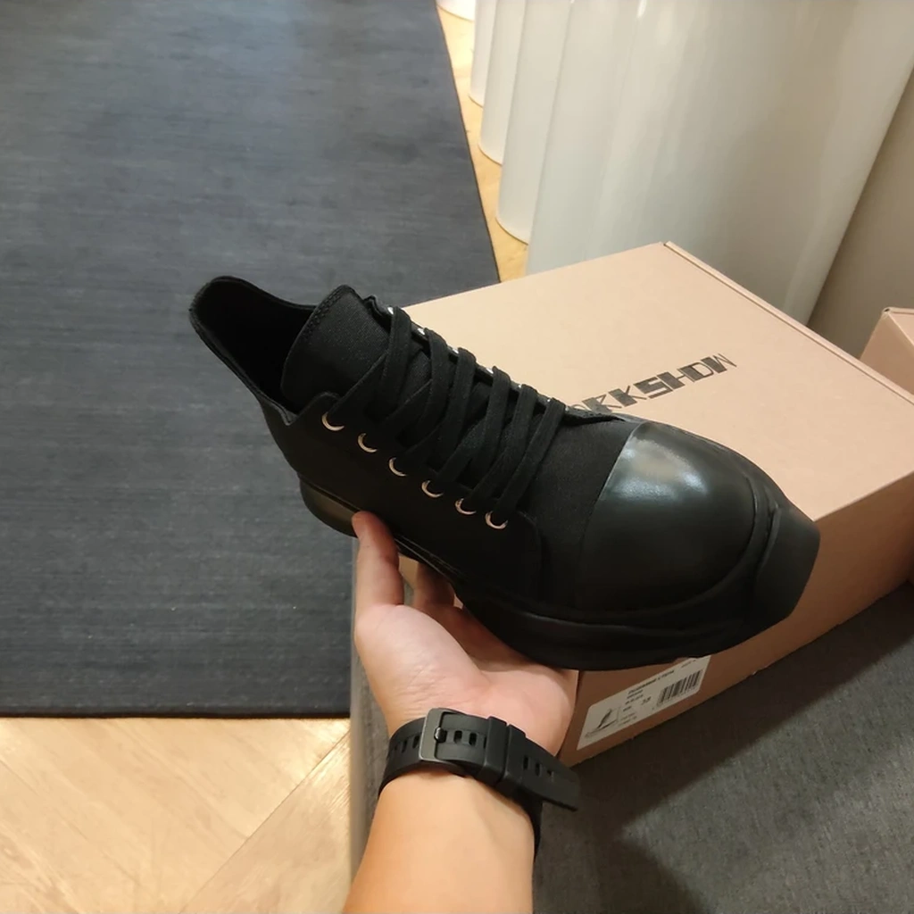 Rick Owens Abstract Low Nylon Slip On All Black